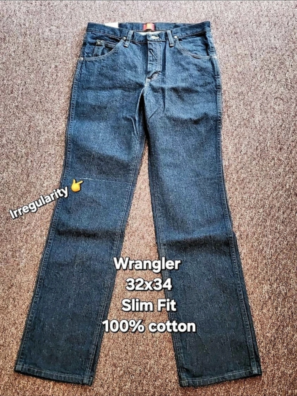 NEW Wrangler Cowboy Cut Slim Fit Jean Blue Waist 32x34